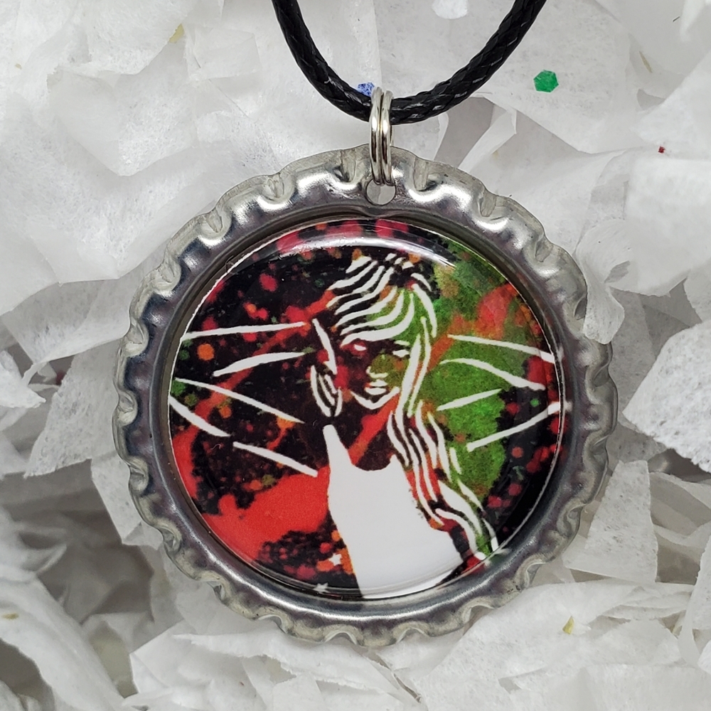 Song in my head graffiti necklace